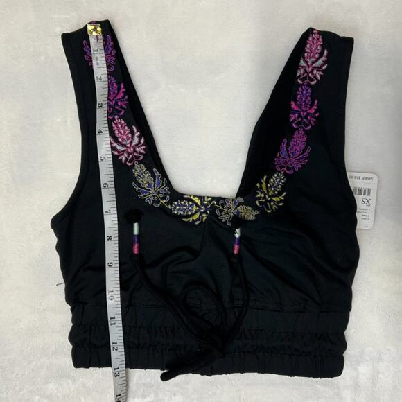 Free People Movement Crop Top Women's Friday Night Lights Black Size XS NWT - Picture 5 of 10